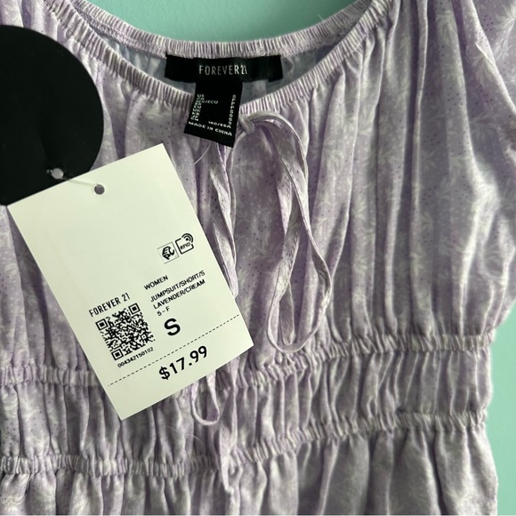 Purple Floral Romper - Picture 4 of 6